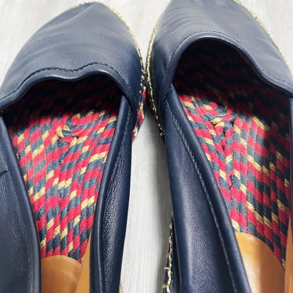 Gucci Pilar Blue Leather Espadrille Flats - Picture 5 of 9